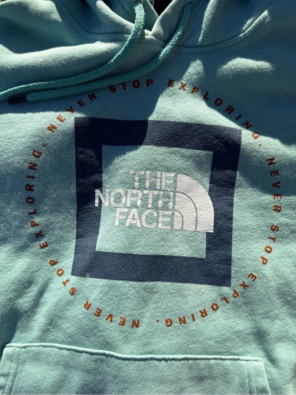 The North Face Men's Light Mint Green Crewneck Hoodie